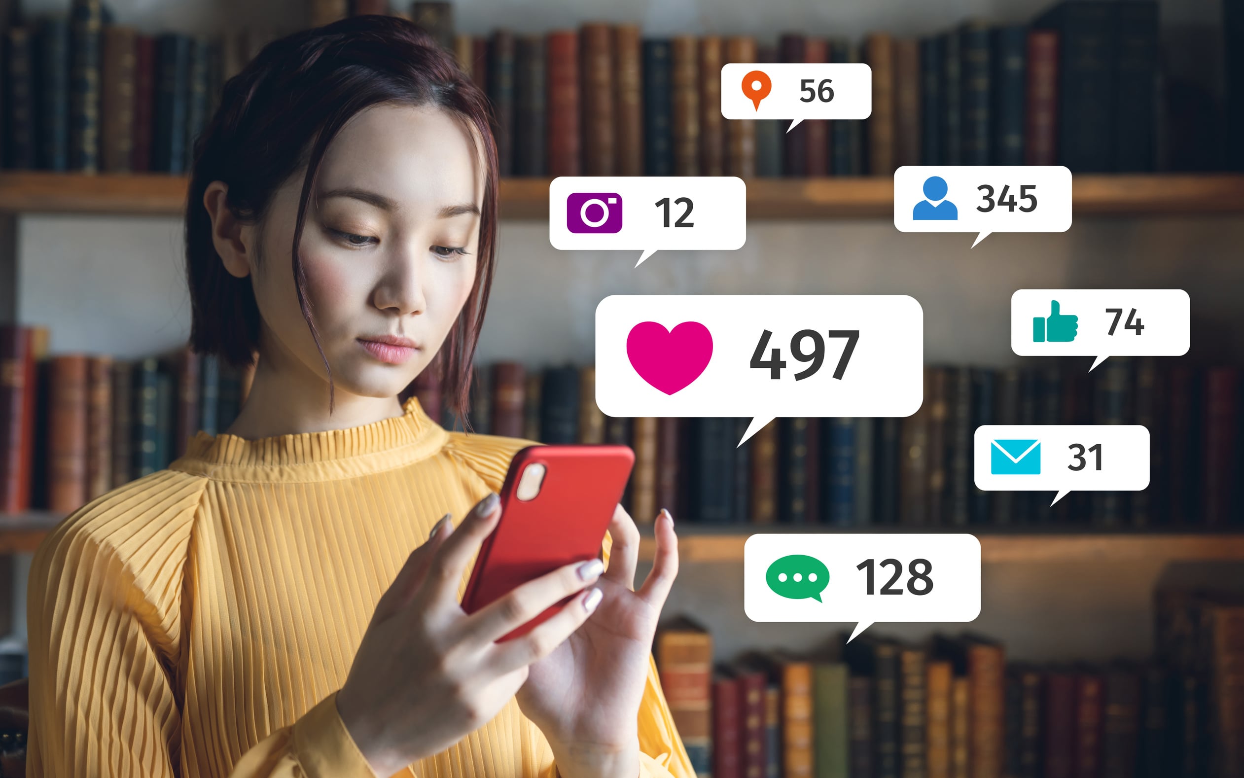 Social networking service concept. communication network.